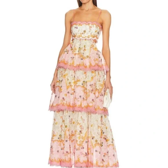 Zimmermann | Dresses | Zimmermann Laurel Tiered Open Back Maxi Dress |  Poshmark
